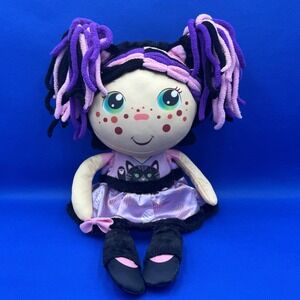 Flip Zee Girls Zuri Cat 2-in-1 Reversible Plush Doll Kitty Black Purple Jay Play